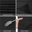 Fivenl 8 Pack Premium Round Tablecloth 120 Inch Round Table Covers Washable Polyester Fabric Round Table Clothes for Wedding Party Reception Banquet Buffet Restaurant (Black, 120 Inch)