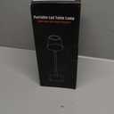 KDG Cordless Table Lamp, Portable LED Desk Lamp, 5000mAh Battery Operated, 3 Color Stepless Dimming Up, for Restaurant/ Bedroom/ Bars/ Outdoor Party/ Camping/ Coffee Shop Atmosphere Night Light(Black)