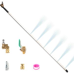 40 Inch Pressure Washer Wand for Car Radiator Cleaning Tools, Car Water Tank Cleaning Wand for Pressure Washer & Pressure Air Pump Flush Radiator Cleaning Wand Power Washer Wand with 6 Nozzle Tips