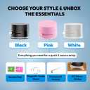 Foldable Magnetic Phone Holder  Double-Sided Suction & Strong Magnet Mount for All Smartphones, Hands-Free Stand for Car, Desk, Mirror, Gym & Wall (Black)