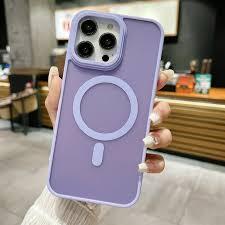 MATEPROX Magnetic Compatible with iPhone 16 Pro Max Case[2024], Translucent Matte Protective Cover [Compatible with MagSafe] with Screen Protector for iPhone 16 Promax 6.9"-Purple