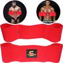 SAWANS Bench Press Sling Power Weight lifting Training Fitness Increase Strength Push Up Gym Workout (Large, Red)