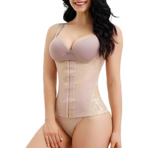 Nebility Women Waist Trainer Vest Breathable Shapewear Weight Loss Tank Top Shirt Workout Corset (3XL, Beige) Nebility Women Waist Trainer Vest Breathable Shapewear Weight Loss Tank Top Shirt Workout Corset (3XL, Beige)