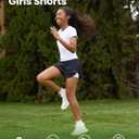 PATPAT Girls 2-in-1 Shorts, Ultra-Light Quick-Dry Active Shorts with Bamboo Viscose Liner for Kids Soccer Dance Biker Sports (Black, S)