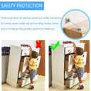 YEYA Upgraded Anti-Tip No Drill Furniture Anchor with Strong 3M Adhesive Backing 10" Adjustable Steel Cable Straps, Wall Anchors for Child Safety 2P