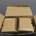 Chuangdi 100 Sets Employee Appreciation Gifts Bulk, Inspirational Kraft Spiral Notebooks with Sticky Notes and Bamboo Pens, Motivational Team Gifts for Office Staff, Coworker, Teachers, Students