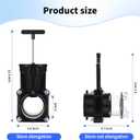 2 Pack 3 Inch RV Sewer Gate Valve, Leakproof & Durable Waste Dump Valve with Built-in Clear Adapter, Fits 3 Inch Sewer Fittings for Camper, Motorhome & Travel Trailer