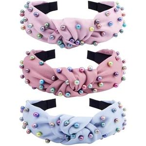 COCIDE 6 PCS Headbands for Women Colorful Pearls Knotted Headbands for Girls Cross Knot Twisted Hairband Turban Hair Band Hair Accessories Gift for Women (Purple,Pink,Blue) COCIDE 6 PCS Headbands for Women Colorful Pearls Knotted Headbands for Girls Cross Knot Twisted Hairband Turban Hair Band Hair Accessories Gift for Women (Purple,Pink,Blue)