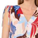 Vince Camuto Women's Tie V Neck Maxi Dress - Large