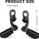 1.25" Motorcycle Foot Pegs Adjustable Highway Pegs for Harley Davidson Touring Road King Road Glide Street Glide Electra Glide Dyna Sportster Softail 1 1/4" Crash Bar Highway Peg Black
