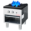 Commercial Gas Stove with Cabinet, 80,000 BTU Single Burner Stove Range, 18" Countertop Cooking Stockpot Range for Restaurant, kitchens & school, Stainless Steel Gas Hot Plate