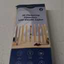 Flameless Taper Candles, 9.6" Real Wax Battery Operated, 3 Pack Led Candles with 3D Wick, Flickering, Ivory