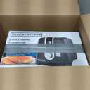BLACK+DECKER 2-Slice Toaster, Extra Wide Slots for Bagels & Thick Bread, 6 Browning Settings, Removable Crumb Tray, Cancel Button, 850W, Black