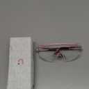 UKNOW Safety Goggles Over Glasses, Anti Fog Safety Glasses with Clear Wraparound Lens, ANSI Z87.1 Protective Eyewear (Pink)