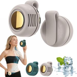4 x 2026 New Portable Silent Mini Bladeless Electric Fan, Portable Small Clip On Fan, Rechargeable Adjustable 3-Speed Suspended Whirlwind Fans for Outdoor & Travel & Office, Travel Accessories (White)