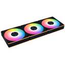 Lian Li UNI Fan CL120 ARGB 120mm PWM Fans - Triple Pack - 2.4 GHz Wireless Signal RGB & PC Case Fans Control - Daisy-Chain - Dual Light Zones - FDB - Controller Included & Required - Black (12CL1W3B)