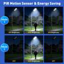 Solar Street Lights Outdoor Waterproof, 4-Pack LED Flood Lights with Motion Sensor, 6500K 18000LM Dusk to Dawn Solar Light Outside, Solar-Powered Commercial Area Security Lighting for Parking Lot Yard