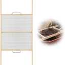 Large Soil Sifter – 0.24" Mesh, Heavy-Duty Wood Frame, Fast Bulk Sifting 