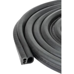 5 x Door Rubber Strip Small Bulb 9/16" Bulb Diameter x 0.039"-9/64" Grip Range x 35/64" U Height (10 Feet)