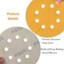 5-Inch 8-Hole Hook and Loop Sanding Discs 800-Grit Random Orbit Sandpaper, 100-Pack