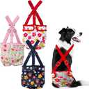 3 Pack Washable Female Dog Diaper with Suspender,Reusable Fixed Doggie Diapers Super Absorbent Leakproof for Small Medium Large Dog in Heat Cycle-XL