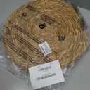 13 in Round Woven Plate Chargers Set of 6, Boho Farmhouse Rustic Woven Placemats for Dining Table Decor, Rattan Wicker Table Mats Chargers for Dinner Plates Jute Braided Place Mats