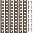 Yaocom 6 Pcs 36 Inch Shelf Pilaster Metal Mortise Mount Pilaster Strip Adjustable Shelf Standards for Wall Shelving System Closet Organization Storage (Bronze)
