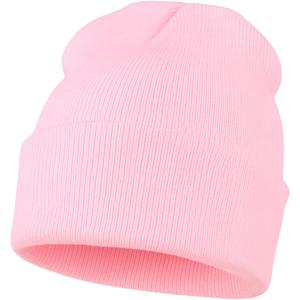 Ohjijinn Anime Beanie Cute Kawaii Beanie Knit Hats, Funny Beanie Hat Winter Skiing Slouchy Warm Cap for Women Girls (One Size, Pink)