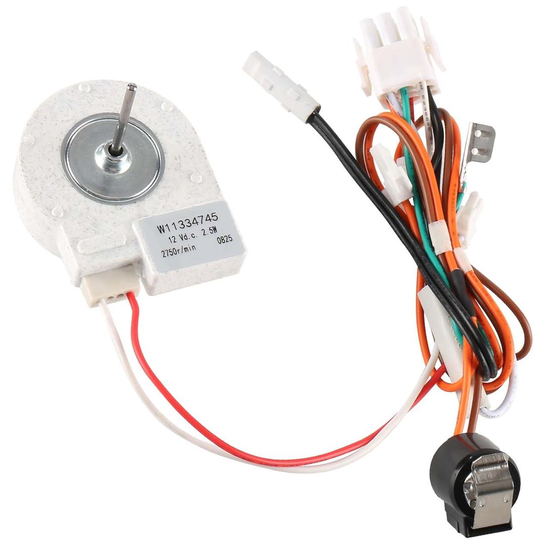 W11334745 Refrigerator Evaporator Fan Motor Compatible with Whirlpool Maytag Amana IKEA JennAir KitchenAid Fridge, Replacement Part W10252866 W10252870 W10276647 W11050039 WPW10276647