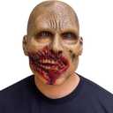 Evil Zombie Mask Creepy Ghost Mask Horror One Eyed Cyclopia Scary Halloween Cosplay Costume Props for Adult Men (Bad Mouth)