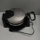 Chefman Rotating Belgian Waffle Maker, 180 Flip Iron w/ Non-Stick Plates, Adjustable Timer, Locking Lid, & Drip Plate, Space Saving Storage, Mess-Free Breakfast, Stainless Steel/Black