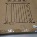 24-29 Inch Narrow Baby Gate, Pressure Mounted No Drilling Dog Gate for Stairs & Doorways, White Metal Safety Gate Indoor for Kids and Pets