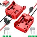 2 Packs 18V Adapters Compatible with Milwaukee M18 Battery for Power Wheel Adapter, Ride On Toy Car, DIY Power Projects, Battery Connector Conversion Kit with Switch & Fuse, 12AWG Wire, Wire Terminal