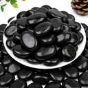 18 lbs Black River Rocks for Landscaping, 2-3 Inch Polished Pebbles for Garden, Decorative Stones for Plants, Succulents, Aquarium, Fish Tank, Outdoor Yard Walkways & Paving