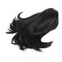 Short Straight Bob Wig with Fake Bangs Synthetic Black Hair Daily Wear Women’s Cosplay Costume Wig (11.81 x 5.51 x 0.79 inches)