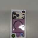 for iPhone 17 Pro Case with Stand, Compatible with MagSafe, Camera Lens Protector, Translucent Matte Slim Silicone Shockproof Magnetic Phone Cover, Purple