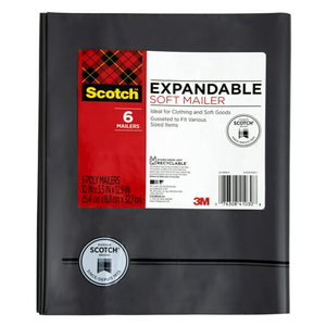 Scotch Expandable Polly Mailer 10x12.9in, Pack of 3
