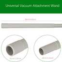 2 Pack 19 inch Vacuum Extension Wand Attachments 1.25 in Hose,Replacement Vacuum Cleaner Extension Pipe Tubes Compatible with Oreck Vacuums