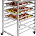 9-Tier Commercial Bun Pan Rack with Wheels Applicable to: Quarter Sheet Pan /Half Sheet Pan - Heavy Duty Speed Rack Rust Proof Bread Proofing & Storage for Bakeries, Commercial Kitchens 15"x16"x28"