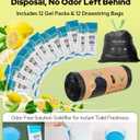 Adjustable Portable Toilet with Privacy Tent for Camping, Car Travel, Hiking, Includes 12 Waste Bags & 12 Urine Solidifiers, Camping Lantern, Large