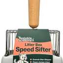 Cat Litter Scoop, Metal Litter Scooper  5X Faster No-Shake Sifting Design, Stainless Steel Litter Scoop with Holder, Reduces Dust & Waste  Sprinkle & Sweep