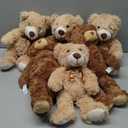MorisMos 6 Packs Teddy Bears Bulk Stuffed Animals, 14in Small Teddy Bear Plush, Cute Stuffed Bears for Centerpiece Baby Shower Valentines Wedding Birthday, Light Brown