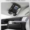 2 Pack Car Seat Gap Filler, Leather Seat Gap Organizer with Sun Visor Organizer, Front Seat Storage for Phone, Sunglasses, Cards and Keys, Fits Most Cars SUVs and Trucks