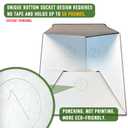 40 Gallons Heavy-Duty Trash Boxes Disposable and Reusable Corrugated Cardboard Trash Cans- Bundle of 10 Pack (White) + 20 Trash Bags
