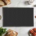 LONGKING Stove Top Cover for Electric Stove - Silicone Stove Mat for Glass Top Stove, Dish Drying Mats For Kitchen, Range Covers for Electric Stove (Black Grid, 28 x 20)