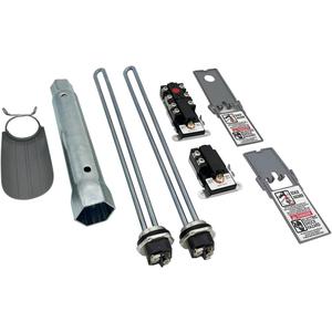 EWH-05 Electric Water Heater Element Kit,Include TWO 4500W/240V Water Heater Elements,Lower Thermostat & Upper Thermostat,Quick Change Tool,Two Protective Covers and Wrench Replacing Tools