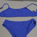 SHENHE Girl's 2 Piece O Ring Bikini High Waisted Spaghetti Strap Cute Swimsuit Bathing Suit