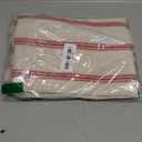 DriftAway Farmhouse Linen Lined Valance Double Layer Thermal Insulated Room Darkening Blackout Window Valances 3 Inch Rod Pocket Vertical Striped Kitchen Valance for Bathroom Single 52 x 24 Inch Red