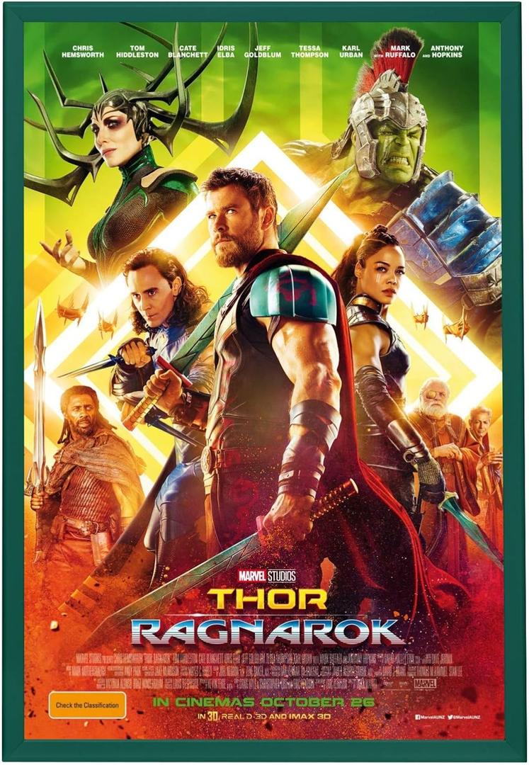 SnapeZo Movie Poster Frame 24x36, Green, 1.25 Inch Aluminum Profile, Front-Loading Snap Frame, Wall Mounting, Professional Series