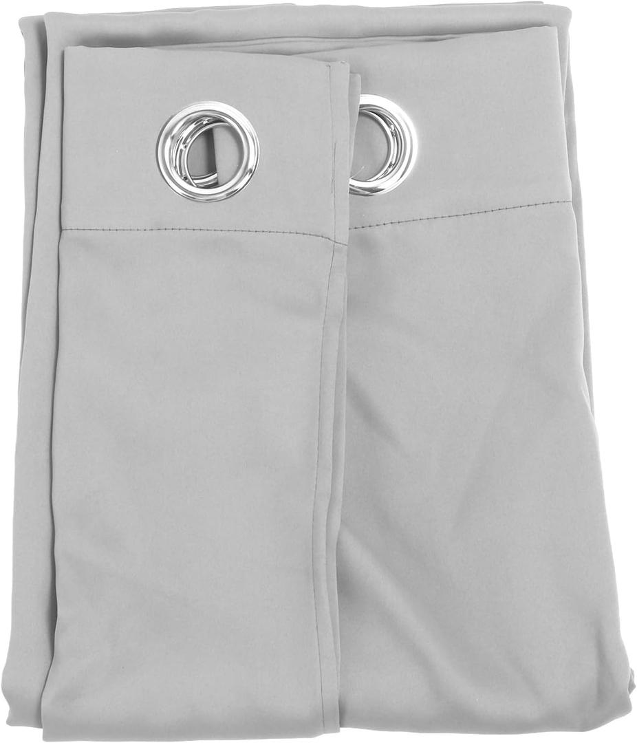 Blackout Curtains with Eyelets, Punch, Thermal Insulated, Room Darkening Curtains for Bedroom and Living Room (132x213cm / 52.0x83.9in) (Light Gray)
